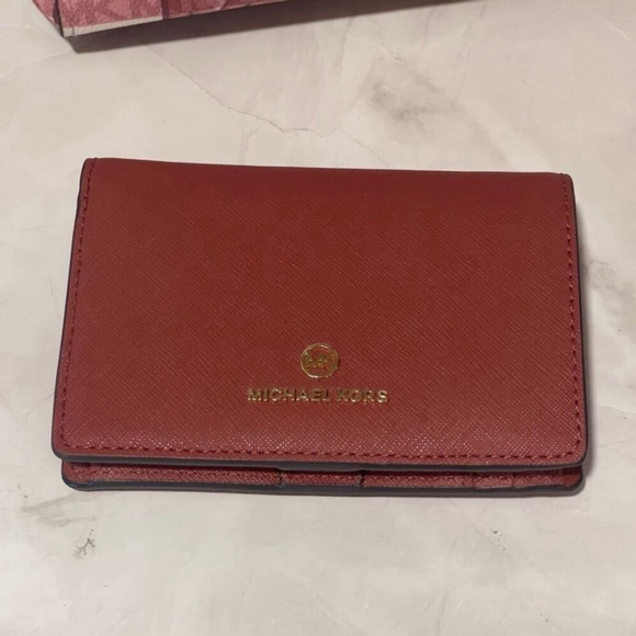 Michael Kors Sinclair Shopper Tote With Matching Wallet Set Pink White Cinnamon - Picture 7 of 10